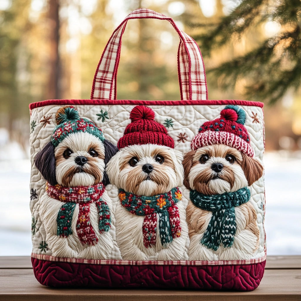 Warm Paws Quilted Tote Bag