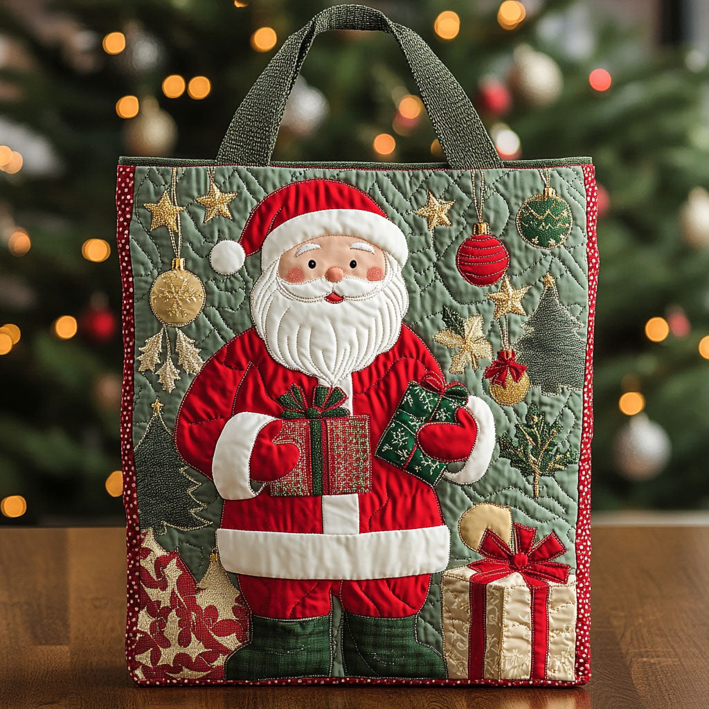 Happy Holiday Quilted Tote Bag