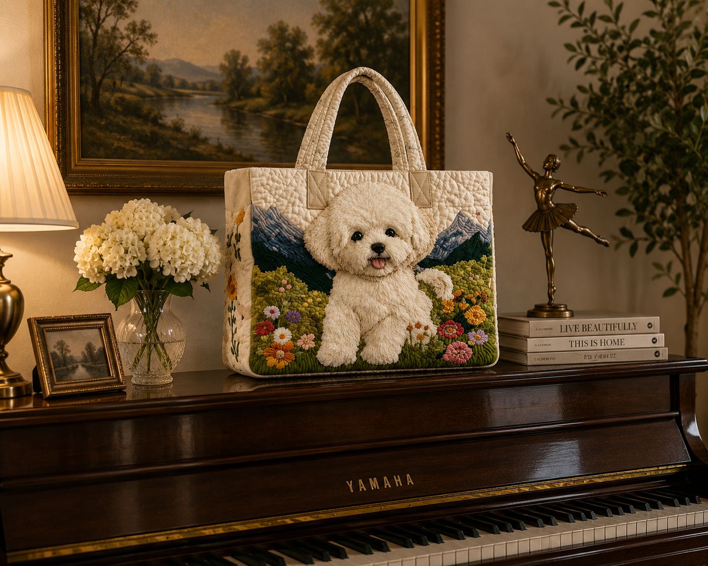 Quilted Tote Bag - Enchanted Dog