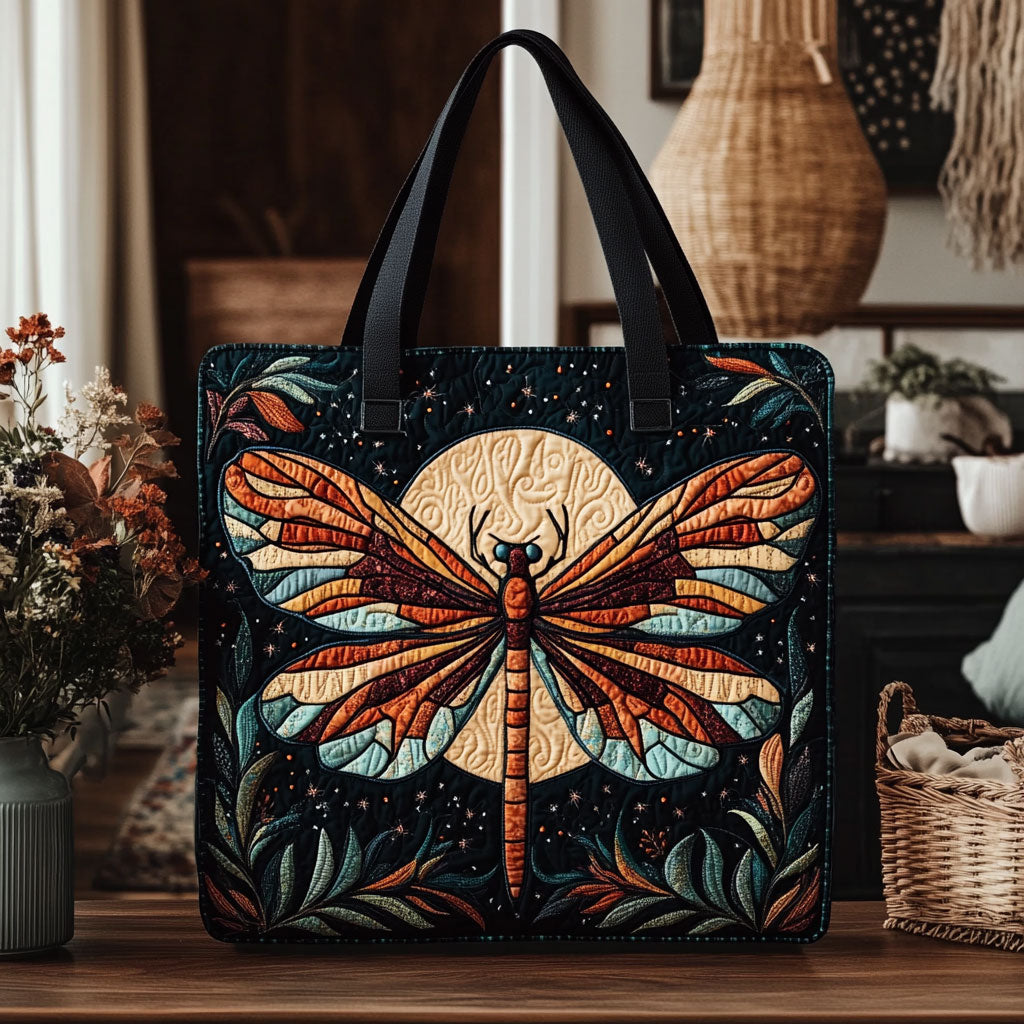 Dragonfly Spirit Quilted Tote Bag