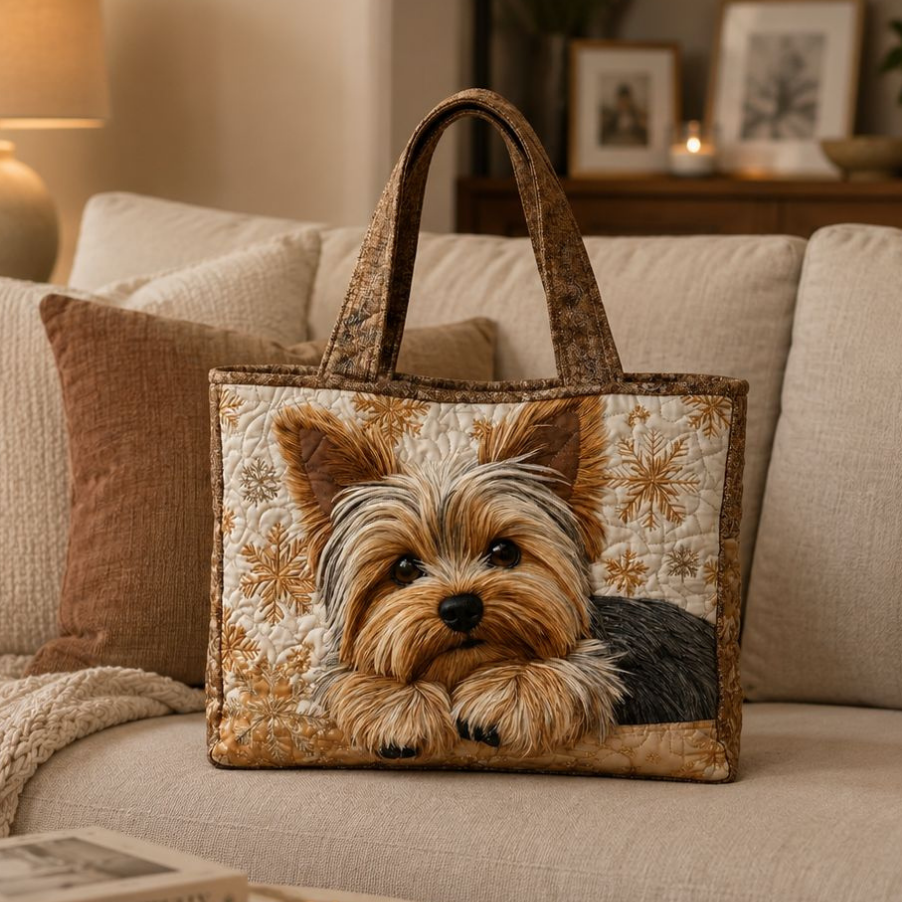 Quilted Tote Bag - Adorable Yorkshire