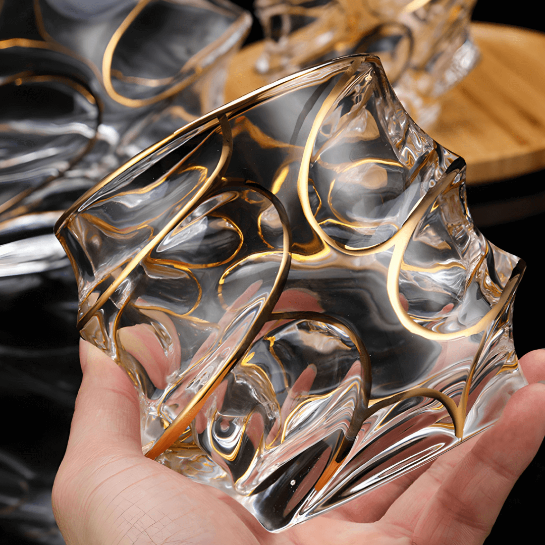 Arashi Gold japanskt kristallglas för whisky