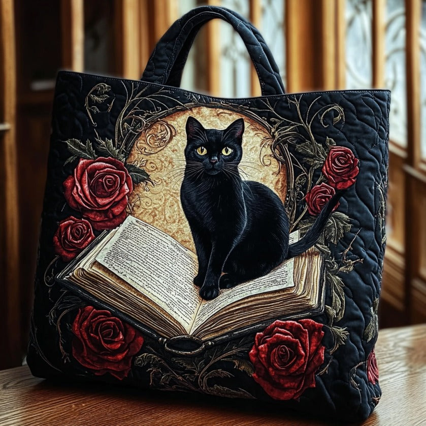 Mysti Cat Quilted Tote Bag