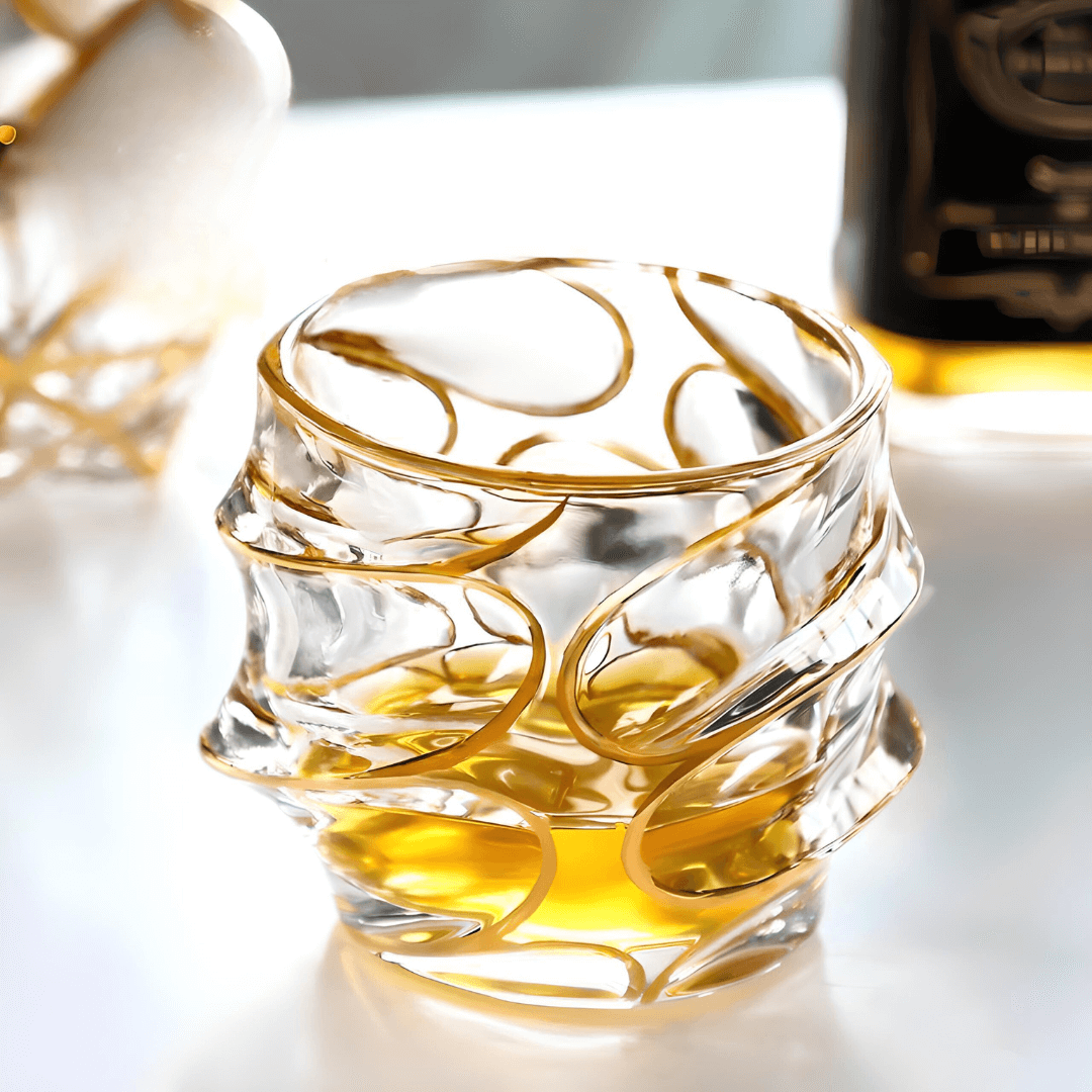 Arashi Gold japanskt kristallglas för whisky