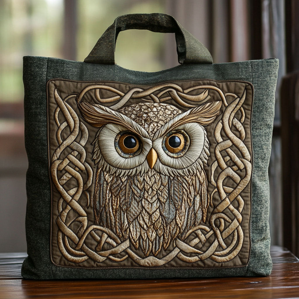 Silent Oracle Quilted Tote Bag