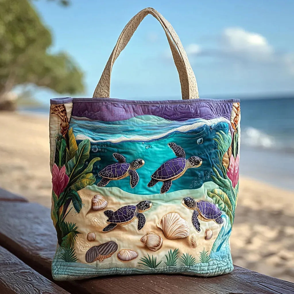Quilted Tote Bag - Lagoon Spirit