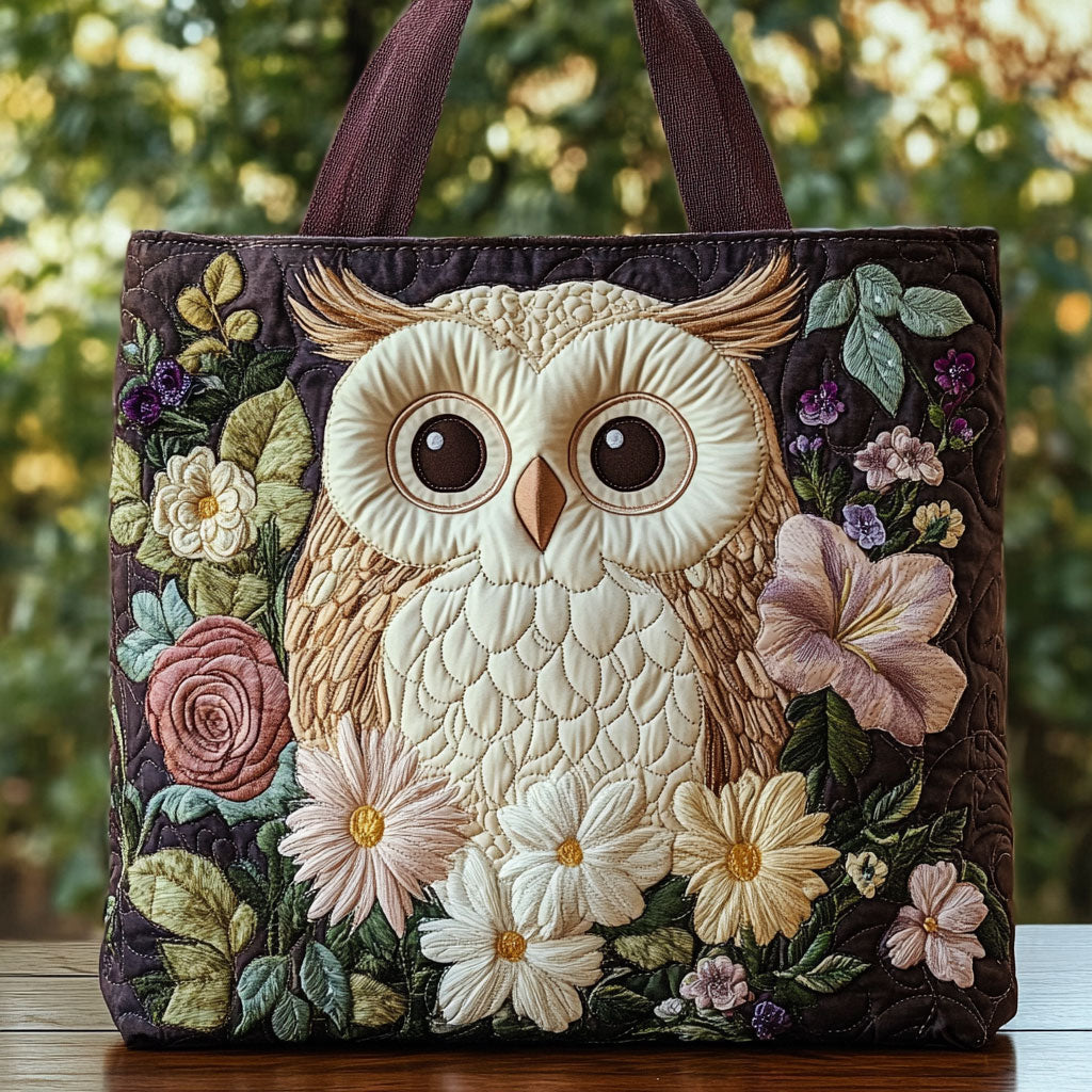 Rosy Garden Quilted Tote Bag