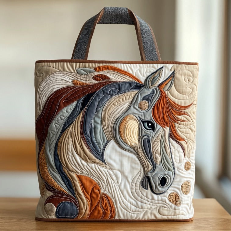 Horse Quilted Tote Bag