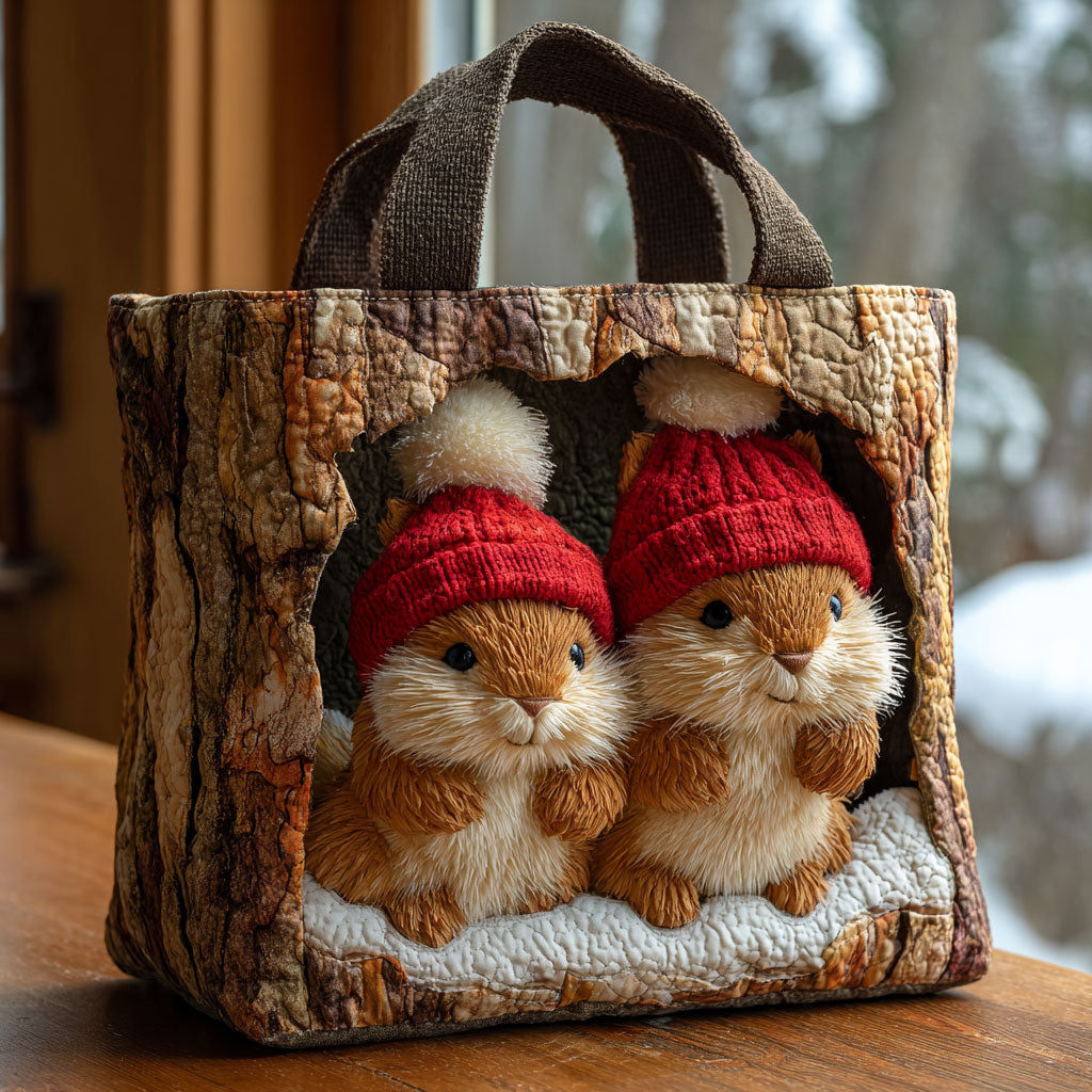 Snuggle Nest Quilted Tote Bag